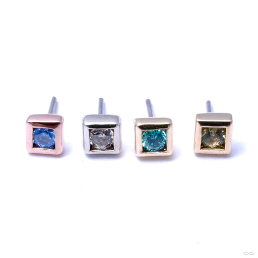 Square Stone Press-fit End in Gold from LeRoi in assorted colors