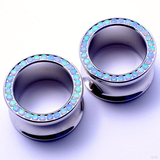 Bling Eyelet with White Opal in 3/4” from Anatometal