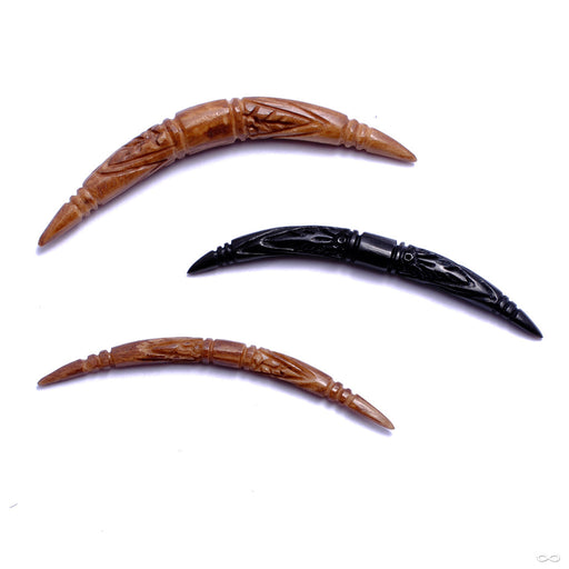 Carved Septum Tusks from Oracle in Assorted Bone & Horn