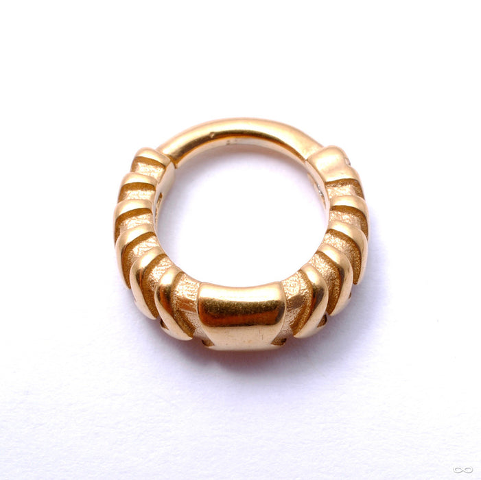 Chevronelle Clicker from Tether Jewelry in Yellow Gold