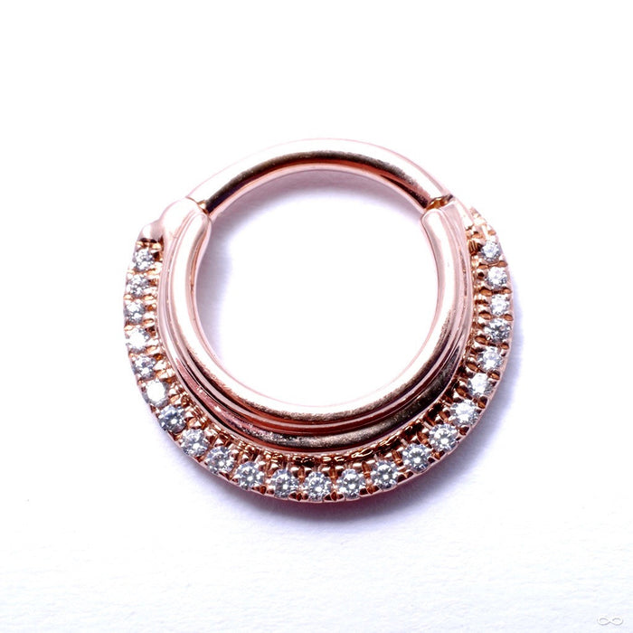 Dhara Clicker in Gold from Venus by Maria Tash with Clear CZ