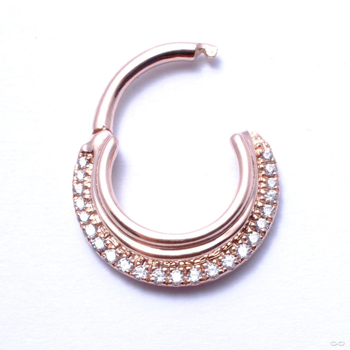 Dhara Clicker in Gold from Venus by Maria Tash with Clear CZ