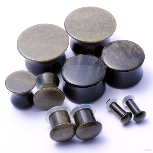 Golden Obsidian Plugs from Oracle in Assorted Sizes and Flares