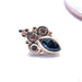Mini Marquise Sarai Press-fit End in Gold from BVLA with London Blue Topaz & Champagne Sapphire