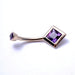 Princess-cut Navel Curve in Yellow Gold with Amethyst from BVLA