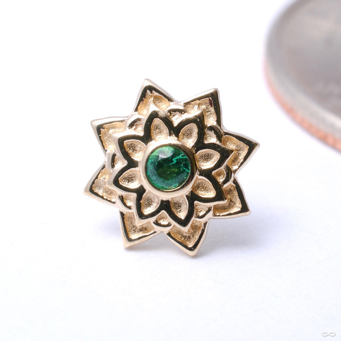 Sol Press-fit End in Gold from BVLA with Emerald