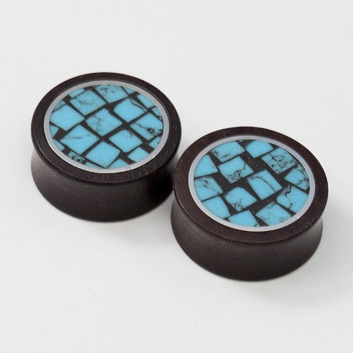 Turquoise Plugs in 7/8” from Quetzalli