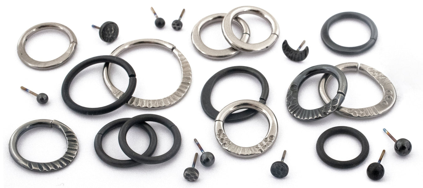 Collection of niobium body jewelry from Black Forest Jewelry at Infinite Body Piercing