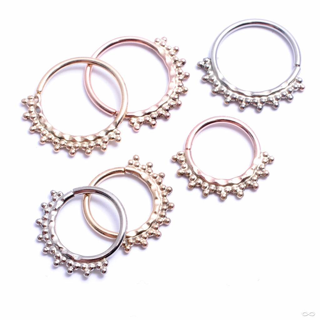 Seam rings from the Scylla body jewelry collection at Infinite Body Piercing