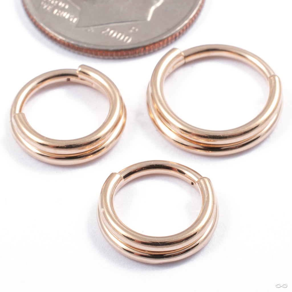 Stacked clicker body jewelry from Zadamer Jewelry at Infinite Body Piercing