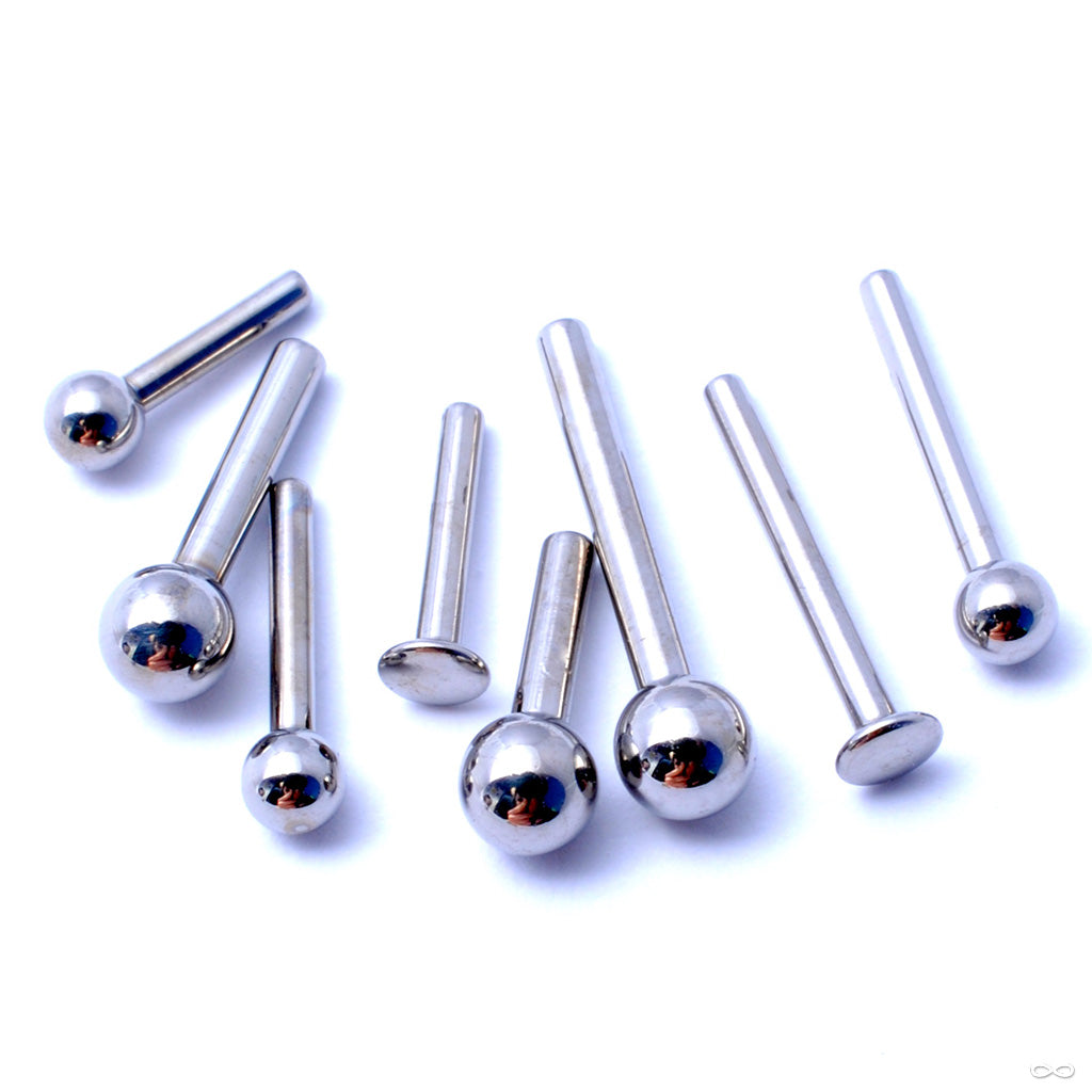 Ttitanium jewelry collection featuring press-fit labret posts from NeoMetal