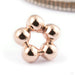 5 Bead Circle Press-fit End in Gold from BVLA in 14k Rose Gold