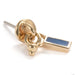 A Few Things Round Press-fit End in 14k Yellow Gold with New Blue Enamel from Pupil Hall