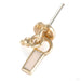 A Few Things Round Press-fit End in 14k Yellow Gold with New White Enamel from Pupil Hall