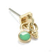 A Few Things Square Press-fit End in Gold from Pupil Hall with fresh green enamel