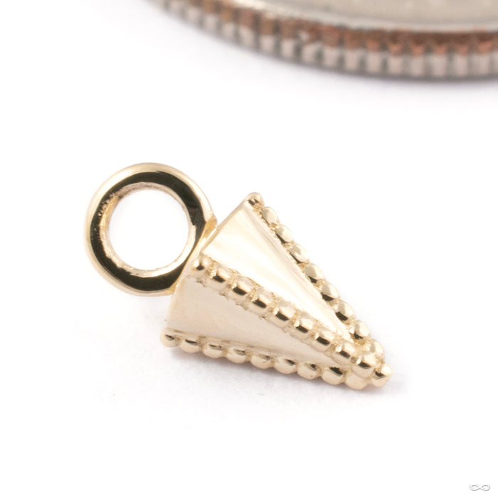 Aegis Charm in Gold from Tether Jewelry in 14k Yellow Gold