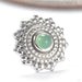 Afghan Press-fit End in Gold from BVLA in white gold with chrysoprase