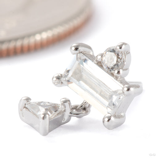 Allure Press-fit End in 14k White Gold with Clear CZ from Modern Mood
