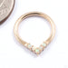 Apex Seam Ring in 14k Yellow Gold with White Opal from Tawapa 