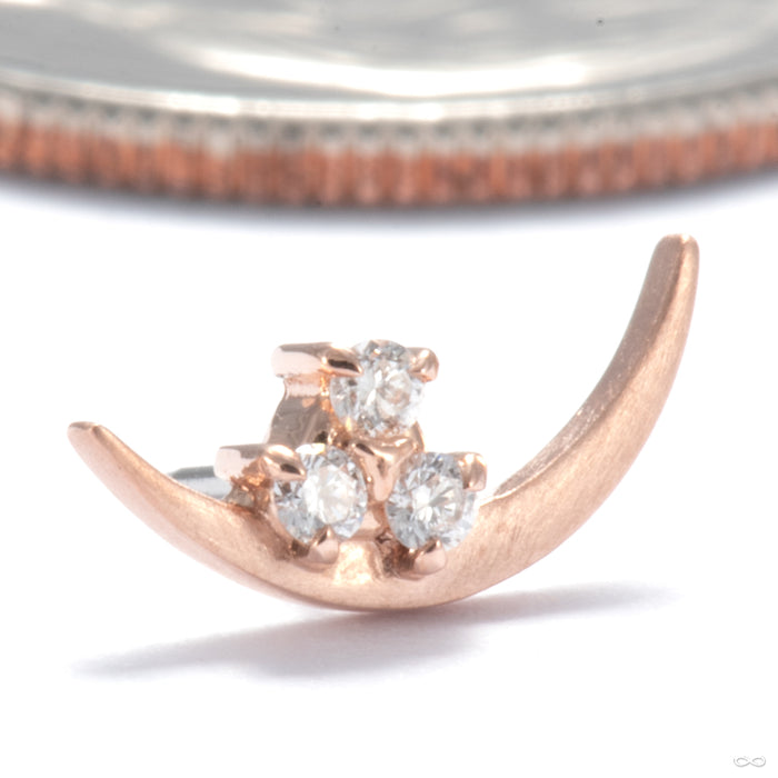 Apollo Press-fit End in 14k Rose Gold with Diamond from Tether Jewelry