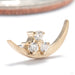 Apollo Press-fit End in 14k Yellow Gold with Diamond from Tether Jewelry