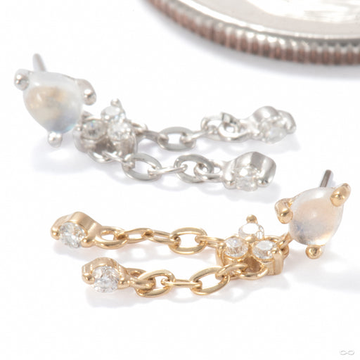 Aurora Press-fit End in Gold from Ember Body Jewelry in assorted materials