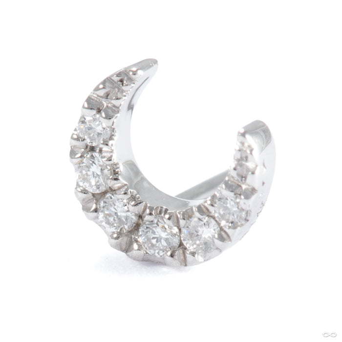 Ayla Press-fit End in 14k White Gold with Diamonds from Modern Mood