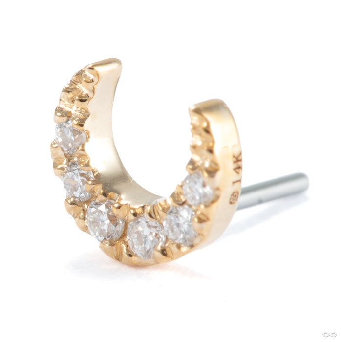 Ayla Press-fit End in 14k Yellow Gold with Diamonds from Modern Mood