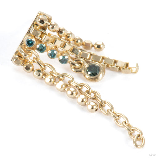 Bada Boom! Press-fit End in 14k Yellow Gold with Blue Diamond from Pupil Hall