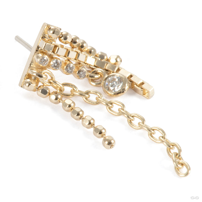 Bada Boom! Press-fit End in 14k Yellow Gold with Diamond from Pupil Hall