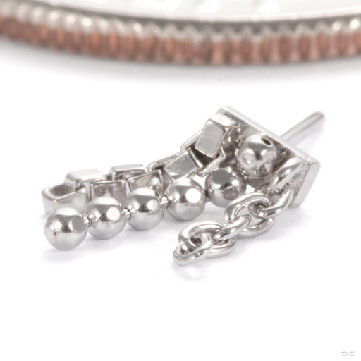 Bada Trio Press-fit End in 14k White Gold from Pupil Hall