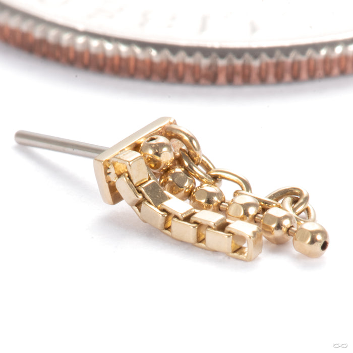 Bada Trio Press-fit End in 14k Yellow Gold from Pupil Hall