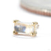 Baguette Solitaire Press-fit End in Gold from Modern Mood with moonstone cabochon