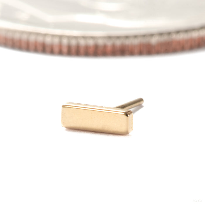 Barred Press-fit End in 14k Yellow Gold from Pupil Hall