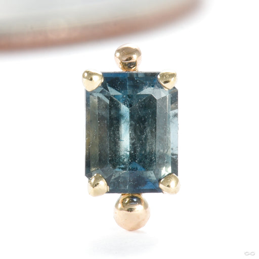 Basket-set Australian Sapphire Press-fit End in Gold from Modern Mood & Dusk Body Jewelry in yellow gold