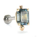 Basket-set Australian Sapphire Press-fit End in Gold from Modern Mood & Dusk Body Jewelry in yellow gold shown on post