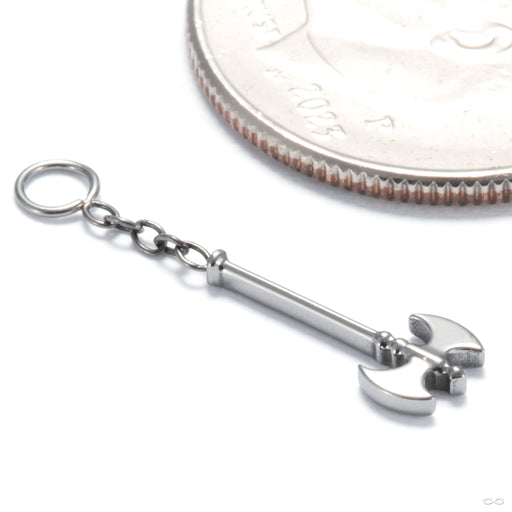 Battle Axe Charm in Titanium from Diablo Organics