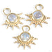 Bead Fan Charm in Gold from Mettle and Silver in a group