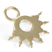 Bead Fan Charm in Gold from Mettle and Silver back detail