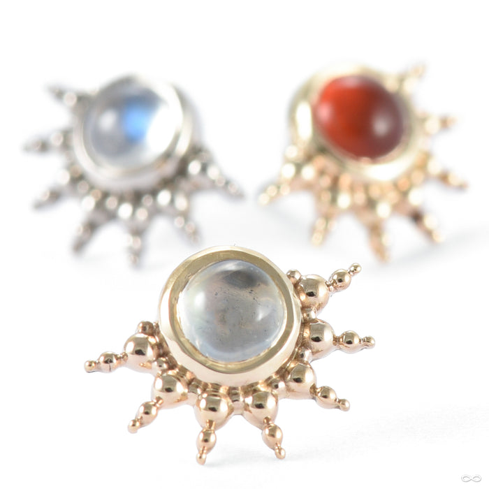Bead Fan Press-fit End in Gold from Mettle and Silver in various materials