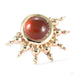 Bead Fan Press-fit End in Gold from Mettle and Silver in yellow gold with carnelian