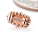 Beaded Baguette Press-fit End in 14k Rose Gold with Peach Topaz from BVLA