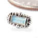 Beaded Baguette Press-fit End in 14k White Gold with Labradorite from BVLA