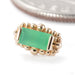 Beaded Baguette Press-fit End in 14k Yellow Gold with Chrysoprase from BVLA