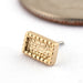 Beaded Hammered Bar Press-fit End in 14k Yellow Gold from Seasons Handmade