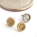 Beaded Hammered Disk Press-fit End in Gold from Seasons Handmade in assorted materials