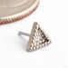 Beaded Hammered Triangle Press-fit End in 14k White Gold from Seasons Handmade