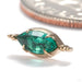 Beaded Marquise Press-fit End in 14k Yellow Gold with Emerald from Sacred Symbols