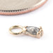 Beaded Pear Charm in Gold from Mettle and Silver in 14k Yellow Gold with Salt and Pepper Diamond