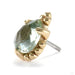 Beaded Teardrop Press-fit End in Gold from Sacred Symbols with green tourmaline